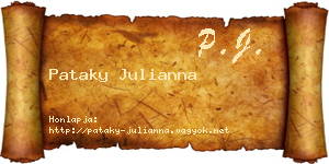 Pataky Julianna névjegykártya